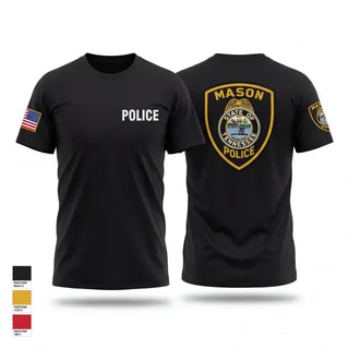 Old School Cotton Feel Shirt, Mason PD, Police, Teamtime, Team time, sublimation, custom sports apparel, team uniforms, spirit wear, spiritwear, sports uniforms, custom shirts, team store, custom team store, fundraiser sports, apparel fundraiser