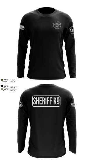 Long Sleeve Performance Shirt, Montgomery County Sheriff’s Office K9 Unit, Police, Teamtime, Team time, sublimation, custom sports apparel, team uniforms, spirit wear, spiritwear, sports uniforms, custom shirts, team store, custom team store, fundraiser sports, apparel fundraiser