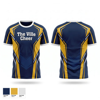 Football Jersey, The Ville Cheer, Cheer, Teamtime, Team time, sublimation, custom sports apparel, team uniforms, spirit wear, spiritwear, sports uniforms, custom shirts, team store, custom team store, fundraiser sports, apparel fundraiser