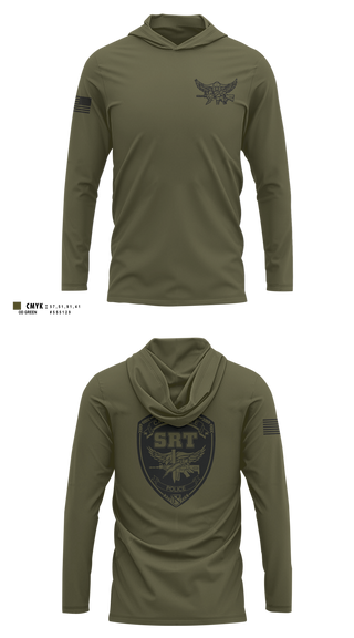 Long Sleeve Performance Shirt with hood, Special response team, Police, Teamtime, Team time, sublimation, custom sports apparel, team uniforms, spirit wear, spiritwear, sports uniforms, custom shirts, team store, custom team store, fundraiser sports, apparel fundraiser
