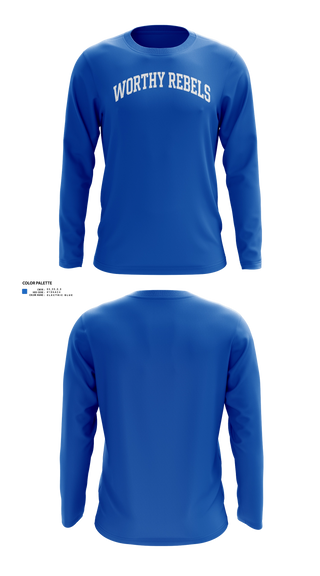 Long Sleeve Performance Shirt, Worthy Rebels, Softball, Teamtime, Team time, sublimation, custom sports apparel, team uniforms, spirit wear, spiritwear, sports uniforms, custom shirts, team store, custom team store, fundraiser sports, apparel fundraiser
