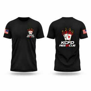 Old School Cotton Feel Shirt, KCFD Rescue 31, Fire Department, Teamtime, Team time, sublimation, custom sports apparel, team uniforms, spirit wear, spiritwear, sports uniforms, custom shirts, team store, custom team store, fundraiser sports, apparel fundraiser