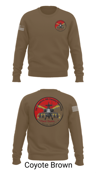 Crew Neck Sweatshirt, 7th Squadron, Sixth Cavalry Regiment, , Teamtime, Team time, sublimation, custom sports apparel, team uniforms, spirit wear, spiritwear, sports uniforms, custom shirts, team store, custom team store, fundraiser sports, apparel fundraiser