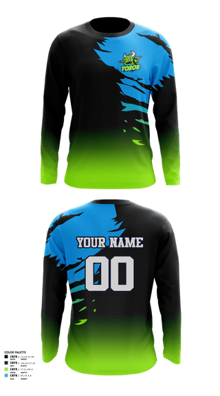 Long Sleeve Performance Shirt, Northeast Toros Football, Football, Teamtime, Team time, sublimation, custom sports apparel, team uniforms, spirit wear, spiritwear, sports uniforms, custom shirts, team store, custom team store, fundraiser sports, apparel fundraiser