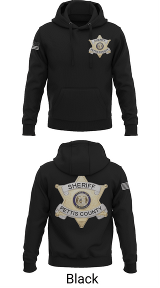 Hoodie, Pettis County Sherrifs Office, Police, Teamtime, Team time, sublimation, custom sports apparel, team uniforms, spirit wear, spiritwear, sports uniforms, custom shirts, team store, custom team store, fundraiser sports, apparel fundraiser