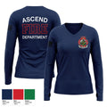 Ascend Fire Department Women's Long Sleeve V-neck Shirt - 1