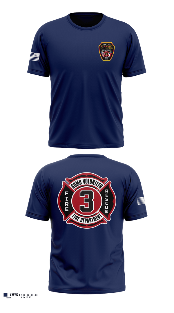 Old School Cotton Feel Shirt, Como Volunteer Fire Department, Fire Department, Teamtime, Team time, sublimation, custom sports apparel, team uniforms, spirit wear, spiritwear, sports uniforms, custom shirts, team store, custom team store, fundraiser sports, apparel fundraiser