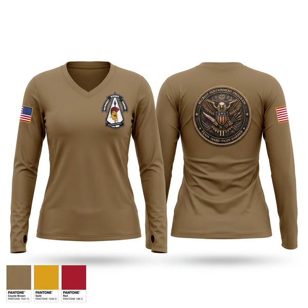 Womens Long Sleeve Vneck Shirt, RSP 2, Army, Teamtime, Team time, sublimation, custom sports apparel, team uniforms, spirit wear, spiritwear, sports uniforms, custom shirts, team store, custom team store, fundraiser sports, apparel fundraiser