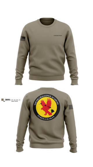 Crew Neck Sweatshirt, Youth Challenge Academy, National Guard, Teamtime, Team time, sublimation, custom sports apparel, team uniforms, spirit wear, spiritwear, sports uniforms, custom shirts, team store, custom team store, fundraiser sports, apparel fundraiser