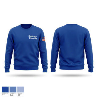 Crew Neck Sweatshirt, Scruggs Rescue, EMS/EMT, Teamtime, Team time, sublimation, custom sports apparel, team uniforms, spirit wear, spiritwear, sports uniforms, custom shirts, team store, custom team store, fundraiser sports, apparel fundraiser