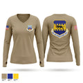 332nd Air Expeditionary Wing Women's Long Sleeve V-neck Shirt - 1