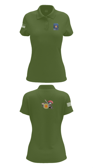 Womens Short Sleeve Performance Polo, HHB, 428th Field Artillery Brigade, , Teamtime, Team time, sublimation, custom sports apparel, team uniforms, spirit wear, spiritwear, sports uniforms, custom shirts, team store, custom team store, fundraiser sports, apparel fundraiser