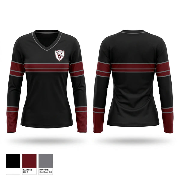 Womens Long Sleeve Vneck Shirt, Cougars, Men's Soccer, Teamtime, Team time, sublimation, custom sports apparel, team uniforms, spirit wear, spiritwear, sports uniforms, custom shirts, team store, custom team store, fundraiser sports, apparel fundraiser