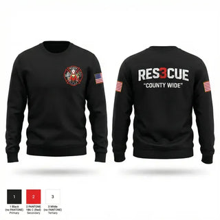 Crew Neck Sweatshirt, North Towanda Fire Rescue, Fire Department, Teamtime, Team time, sublimation, custom sports apparel, team uniforms, spirit wear, spiritwear, sports uniforms, custom shirts, team store, custom team store, fundraiser sports, apparel fundraiser