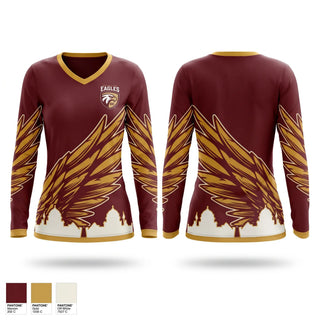 Womens Long Sleeve Vneck Shirt, Columbia City High School, Wrestling, Teamtime, Team time, sublimation, custom sports apparel, team uniforms, spirit wear, spiritwear, sports uniforms, custom shirts, team store, custom team store, fundraiser sports, apparel fundraiser