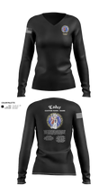 Fort Leonard Wood Basic Military Police Schoolhouse Instructors & Faculty 37360083 Women's Long Sleeve V-neck Shirt - 40