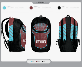 Gear Bag, Cranes, Spirit Store, Teamtime, Team time, sublimation, custom sports apparel, team uniforms, spirit wear, spiritwear, sports uniforms, custom shirts, team store, custom team store, fundraiser sports, apparel fundraiser
