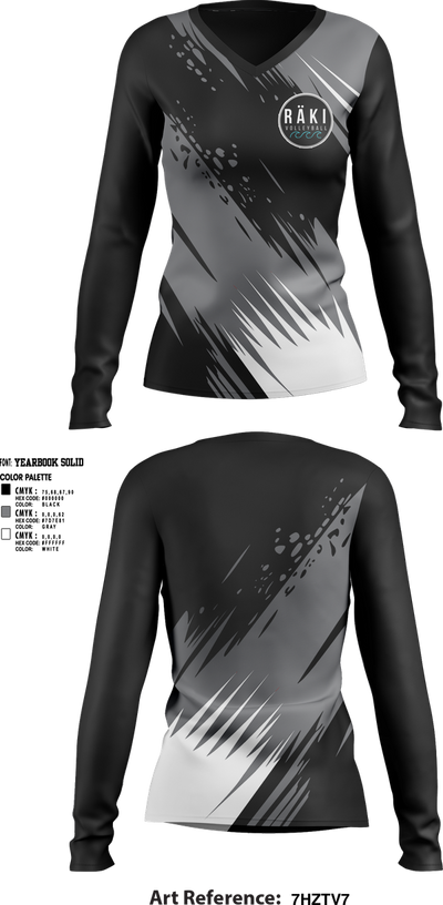 Raki Volleyball 18438292 Women's Long Sleeve V-neck Shirt - 1