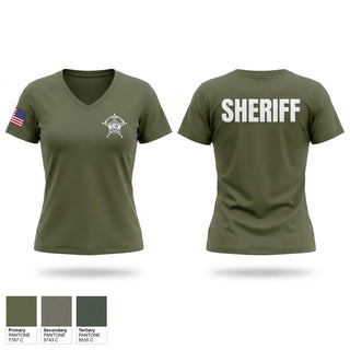 Womens Short Sleeve Vneck Shirt, Franklin County Sheriff's Department, Police, Teamtime, Team time, sublimation, custom sports apparel, team uniforms, spirit wear, spiritwear, sports uniforms, custom shirts, team store, custom team store, fundraiser sports, apparel fundraiser