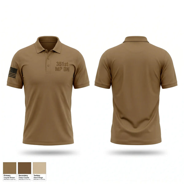 Short Sleeve Performance Polo, 351st MP BN, Army, Teamtime, Team time, sublimation, custom sports apparel, team uniforms, spirit wear, spiritwear, sports uniforms, custom shirts, team store, custom team store, fundraiser sports, apparel fundraiser