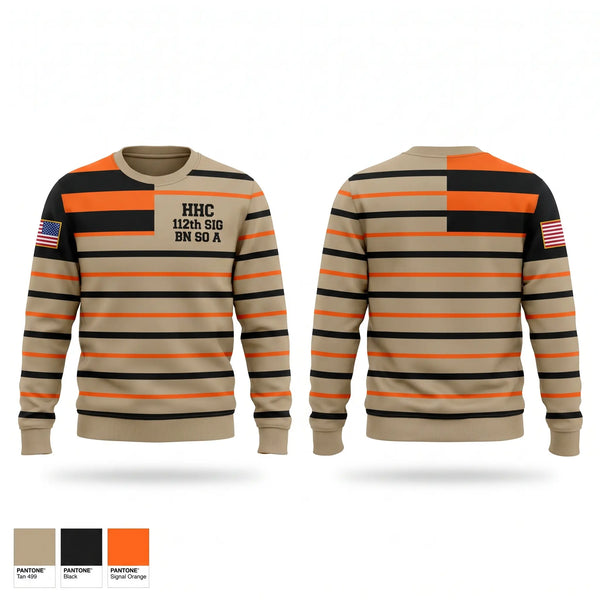 Crew Neck Sweatshirt, HHC 112th SIG BN (SO) (A), Army, Teamtime, Team time, sublimation, custom sports apparel, team uniforms, spirit wear, spiritwear, sports uniforms, custom shirts, team store, custom team store, fundraiser sports, apparel fundraiser