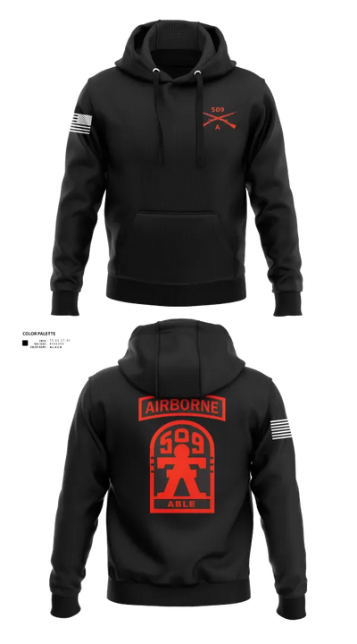 3-509th Parachute Infantry BN Able Nation 10459424 Hoodie - 21