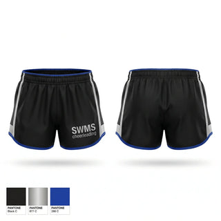 Womens Shorts, SWMS cheerleading, Cheer, Teamtime, Team time, sublimation, custom sports apparel, team uniforms, spirit wear, spiritwear, sports uniforms, custom shirts, team store, custom team store, fundraiser sports, apparel fundraiser
