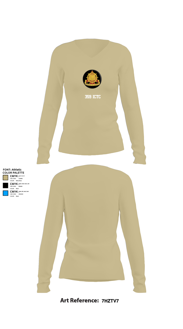 Womens Long Sleeve Vneck Shirt, 359 ICTC, , Teamtime, Team time, sublimation, custom sports apparel, team uniforms, spirit wear, spiritwear, sports uniforms, custom shirts, team store, custom team store, fundraiser sports, apparel fundraiser