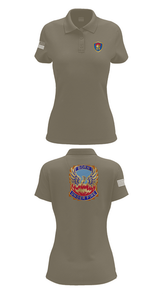 Womens Short Sleeve Performance Polo, HHC/128th Aviation Brigade, , Teamtime, Team time, sublimation, custom sports apparel, team uniforms, spirit wear, spiritwear, sports uniforms, custom shirts, team store, custom team store, fundraiser sports, apparel fundraiser