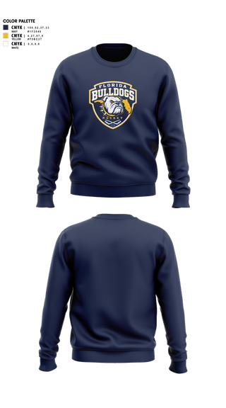 Crew Neck Sweatshirt, Florida Bulldogs Hockey, Ice Hockey, Teamtime, Team time, sublimation, custom sports apparel, team uniforms, spirit wear, spiritwear, sports uniforms, custom shirts, team store, custom team store, fundraiser sports, apparel fundraiser