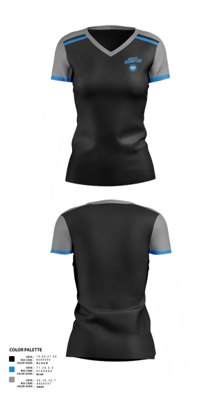 Womens Short Sleeve Vneck Shirt, Midwest Redemption, Spirit Store, Teamtime, Team time, sublimation, custom sports apparel, team uniforms, spirit wear, spiritwear, sports uniforms, custom shirts, team store, custom team store, fundraiser sports, apparel fundraiser