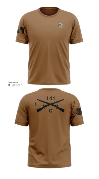 Short Sleeve Performance Shirt, C Co 1-141 IN, Army, Teamtime, Team time, sublimation, custom sports apparel, team uniforms, spirit wear, spiritwear, sports uniforms, custom shirts, team store, custom team store, fundraiser sports, apparel fundraiser