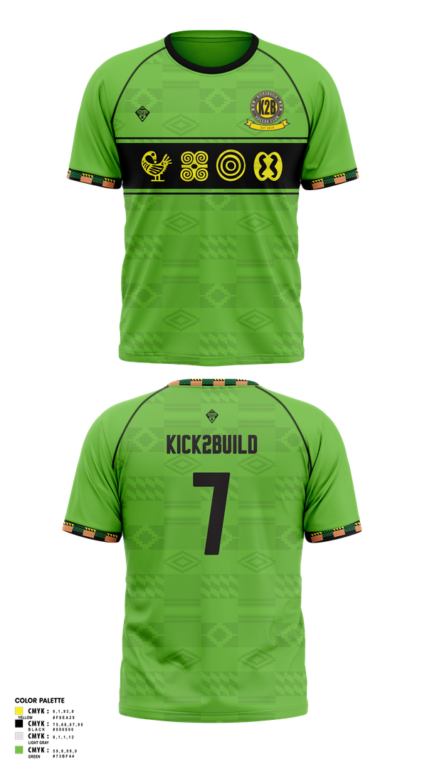 Short Sleeve Performance Shirt, Kick 2 Build Soccer Club, Men's Soccer, Teamtime, Team time, sublimation, custom sports apparel, team uniforms, spirit wear, spiritwear, sports uniforms, custom shirts, team store, custom team store, fundraiser sports, apparel fundraiser