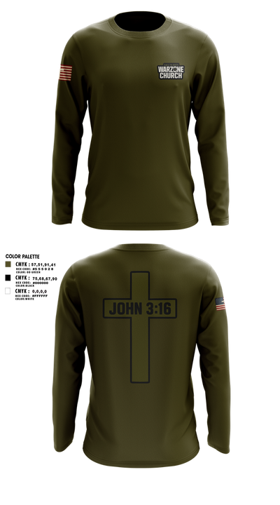 Warzone Church 33151394 Long Sleeve Performance Shirt 1