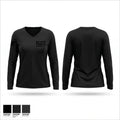 Fairmont Police Department 17486201 Women's Long Sleeve V-neck Shirt - 1