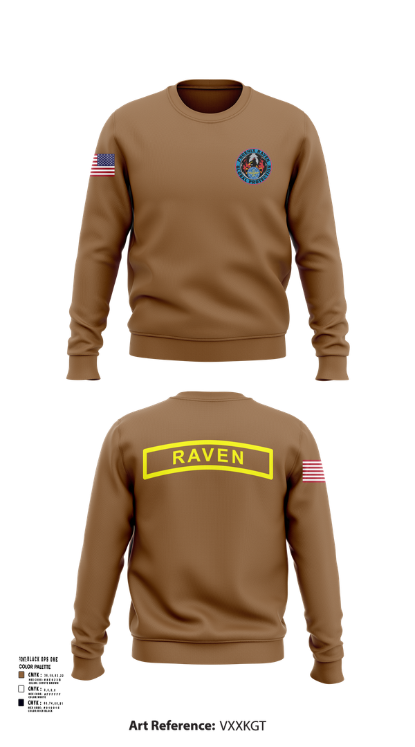 Crew Neck Sweatshirt, Phoenix Raven Instrutor, , Teamtime, Team time, sublimation, custom sports apparel, team uniforms, spirit wear, spiritwear, sports uniforms, custom shirts, team store, custom team store, fundraiser sports, apparel fundraiser