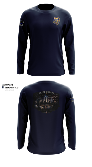 Long Sleeve Performance Shirt, Suffolk county auxiliary police, Police, Teamtime, Team time, sublimation, custom sports apparel, team uniforms, spirit wear, spiritwear, sports uniforms, custom shirts, team store, custom team store, fundraiser sports, apparel fundraiser