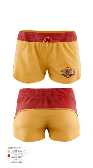 Womens Shorts, Big Boom, Softball, Teamtime, Team time, sublimation, custom sports apparel, team uniforms, spirit wear, spiritwear, sports uniforms, custom shirts, team store, custom team store, fundraiser sports, apparel fundraiser