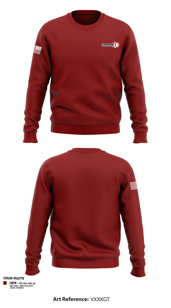 Crew Neck Sweatshirt, Clarion Ambulance Service, EMS/EMT, Teamtime, Team time, sublimation, custom sports apparel, team uniforms, spirit wear, spiritwear, sports uniforms, custom shirts, team store, custom team store, fundraiser sports, apparel fundraiser