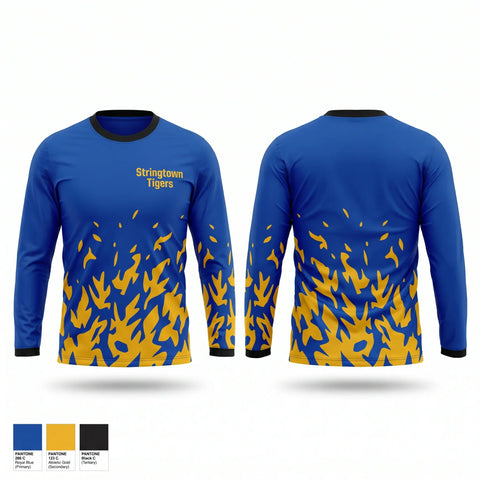 Long Sleeve Performance Shirt, Stringtown Tigers, Women's Basketball, Teamtime, Team time, sublimation, custom sports apparel, team uniforms, spirit wear, spiritwear, sports uniforms, custom shirts, team store, custom team store, fundraiser sports, apparel fundraiser