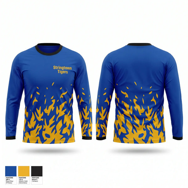 Long Sleeve Performance Shirt, Stringtown Tigers, Women's Basketball, Teamtime, Team time, sublimation, custom sports apparel, team uniforms, spirit wear, spiritwear, sports uniforms, custom shirts, team store, custom team store, fundraiser sports, apparel fundraiser