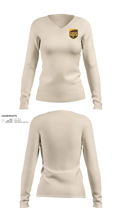 UPS 85885000 Women's Long Sleeve V-neck Shirt - 22