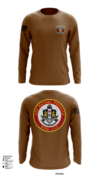 Long Sleeve Performance Shirt, USS Rafael Peralta DDG 115, Navy, Teamtime, Team time, sublimation, custom sports apparel, team uniforms, spirit wear, spiritwear, sports uniforms, custom shirts, team store, custom team store, fundraiser sports, apparel fundraiser