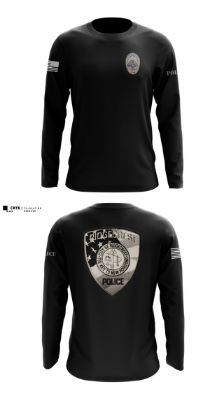 Long Sleeve Performance Shirt, Ridgecrest Police Department, Police, Teamtime, Team time, sublimation, custom sports apparel, team uniforms, spirit wear, spiritwear, sports uniforms, custom shirts, team store, custom team store, fundraiser sports, apparel fundraiser