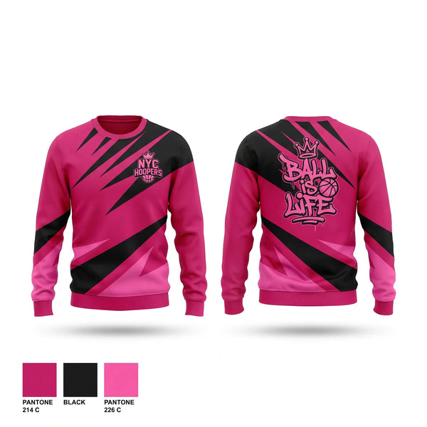 Crew Neck Sweatshirt, hoopers, Women's Basketball, Teamtime, Team time, sublimation, custom sports apparel, team uniforms, spirit wear, spiritwear, sports uniforms, custom shirts, team store, custom team store, fundraiser sports, apparel fundraiser