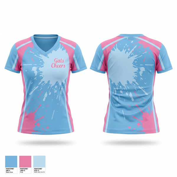 Gals Cheers Women's Short Sleeve V-neck Shirt - 1