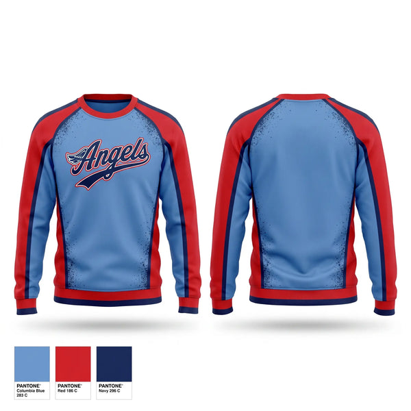 Crew Neck Sweatshirt, Angels, Softball, Teamtime, Team time, sublimation, custom sports apparel, team uniforms, spirit wear, spiritwear, sports uniforms, custom shirts, team store, custom team store, fundraiser sports, apparel fundraiser