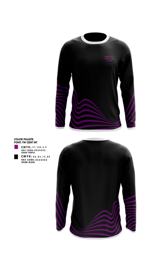 Long Sleeve Performance Shirt, Simplicity Dance Team, Cheer, Teamtime, Team time, sublimation, custom sports apparel, team uniforms, spirit wear, spiritwear, sports uniforms, custom shirts, team store, custom team store, fundraiser sports, apparel fundraiser