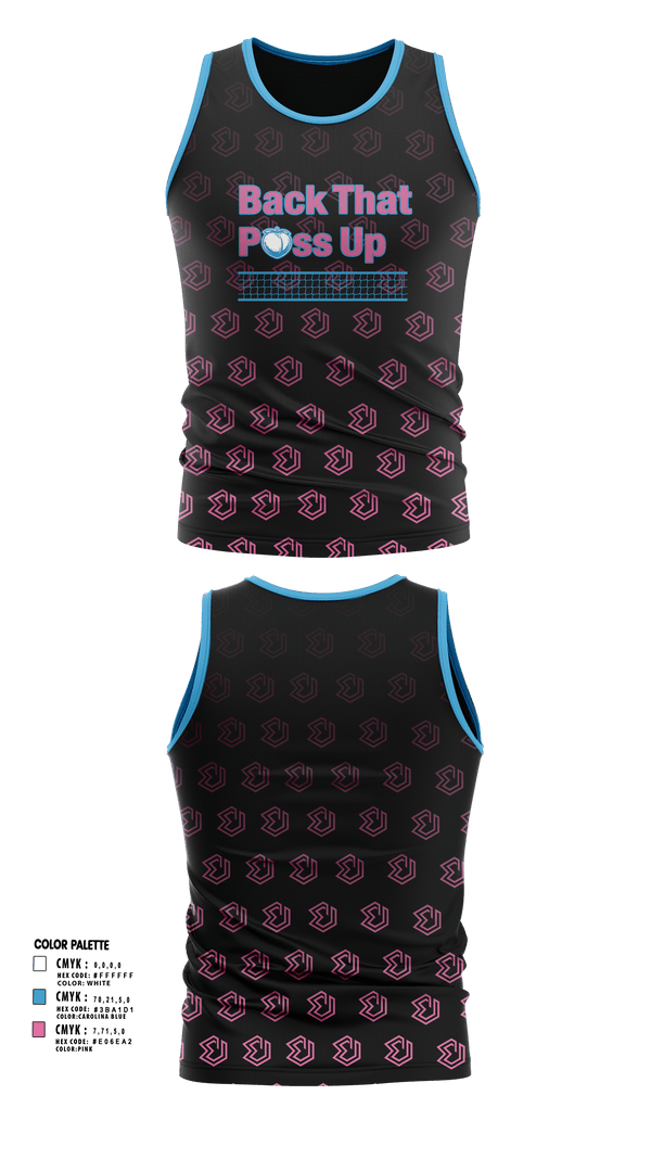 Tank Top, Back That Pass Up, Men's Volleyball, Teamtime, Team time, sublimation, custom sports apparel, team uniforms, spirit wear, spiritwear, sports uniforms, custom shirts, team store, custom team store, fundraiser sports, apparel fundraiser