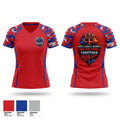 BURLINGTON BLUE DEVILS FOOTBALL CLUB 32226771 Women's Short Sleeve V-neck Shirt - 1